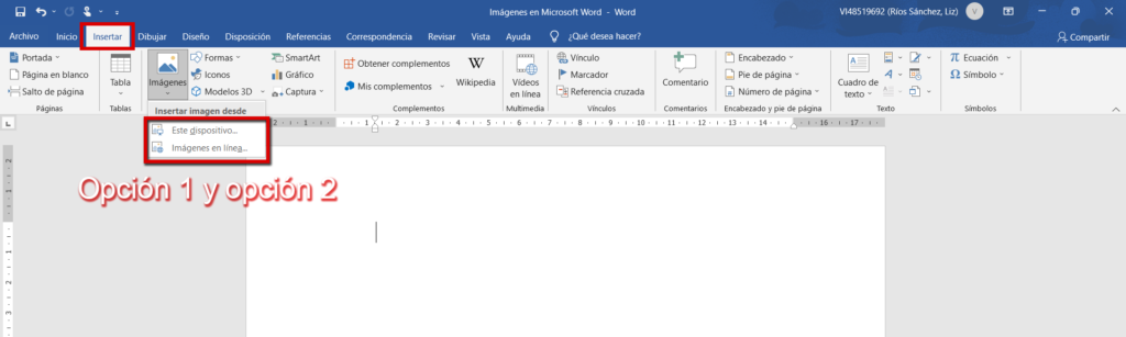 Cómo insertar una imagen en word