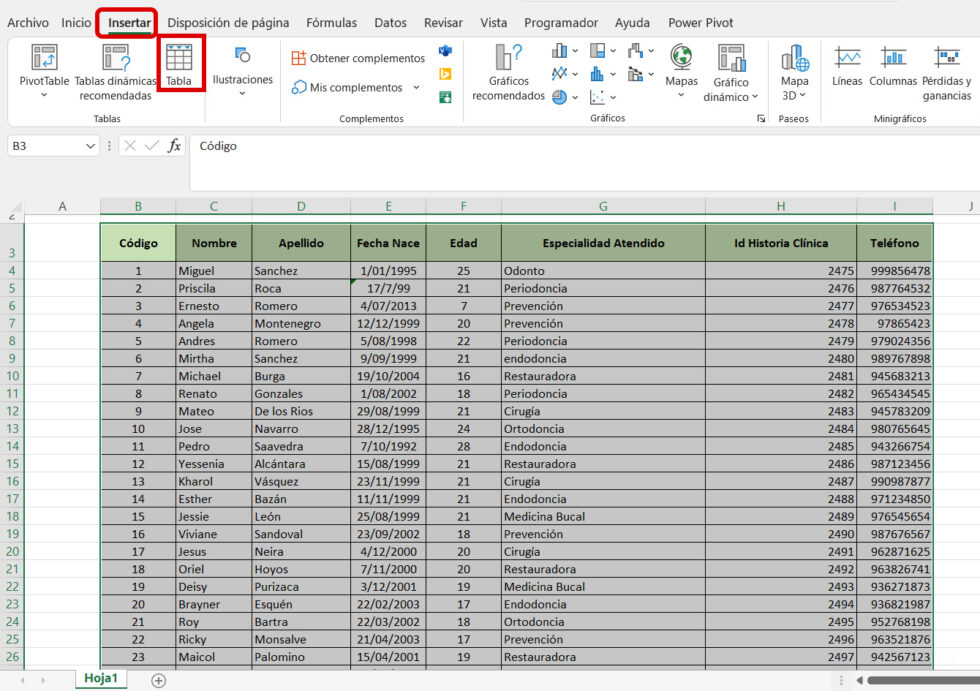 Rango De Edades Con Excel