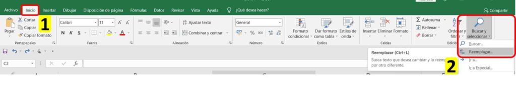 Te guiamos hasta la herramienta Reemplazar para Eliminar ESPACIOS entre palabras en Excel