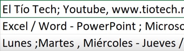 La funci&oacute;n Dividir Texto