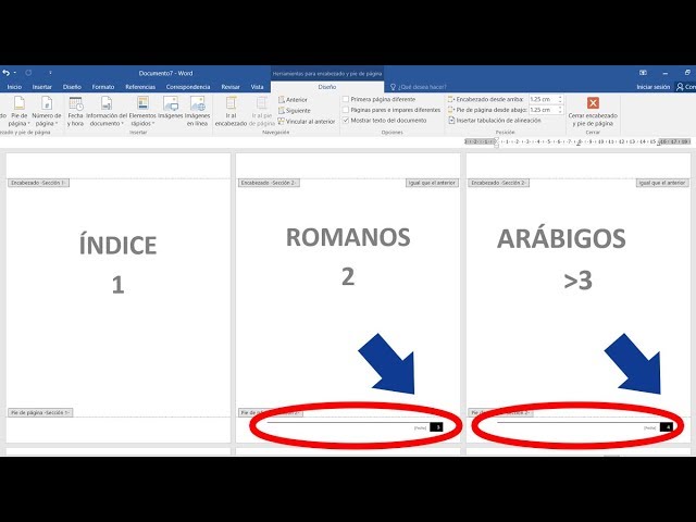 Como numerar en romanos y arábigos en un mismo documento Word
