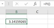 La fórmula de PI en Excel no se usa como el símbolo π, sino que esta fue reemplazada por la función que conocemos como “=PI()” al colocar esto en una celda y dar ENTER nos mostrará el valor de PI o también la podemos usar en fórmulas