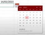 Al escribir una fecha en cualquier celda automáticamente se mostrará el calendario flotante para poder alternar de fechas