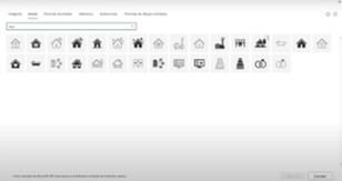 Dentro de la ventana de Iconos buscamos el que más conviene para el título seleccionamos y agregamos