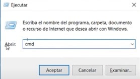 ejecutar cmd
