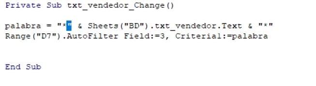 código para buscar con cuadro de texto