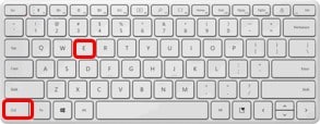 combinación del teclasdo Ctrl+E