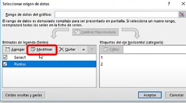 modificar origen de datos