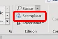 herramienta reemplazar en Word