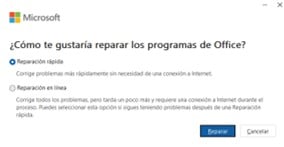 reparar Microsoft Word