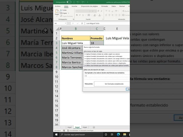 miniatura de resaltar filas Excel