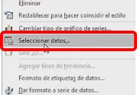 seleccionar datos del gráfico