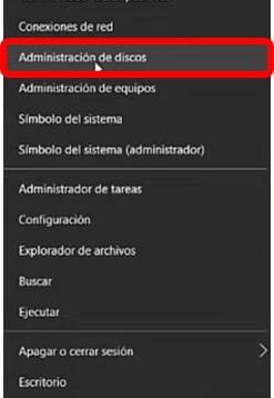 administrador de discos