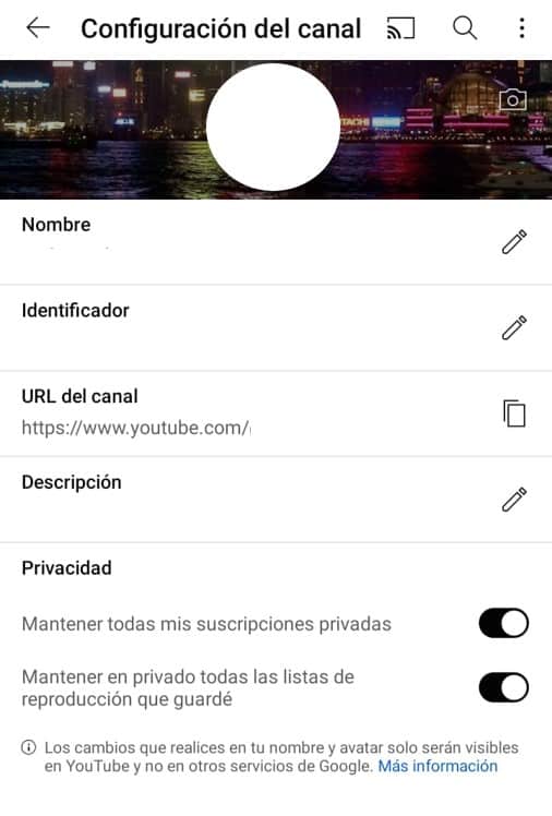 configuración desde el celular