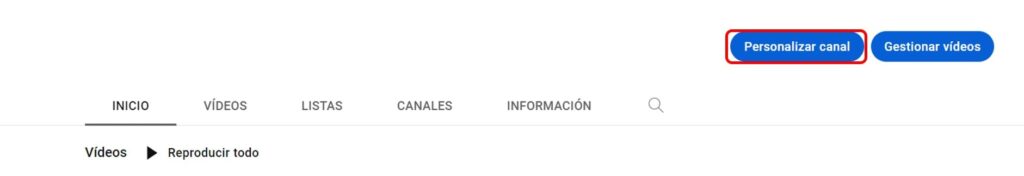 personalizar canal de Youtube
