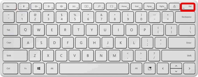 tecla DELETE