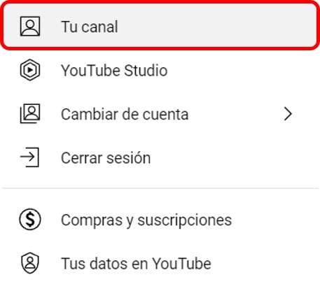 tu canal de Youtube