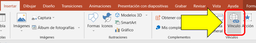 Crear vínculos en PowerPoint