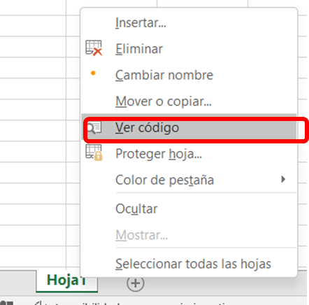 código de macros en Excel