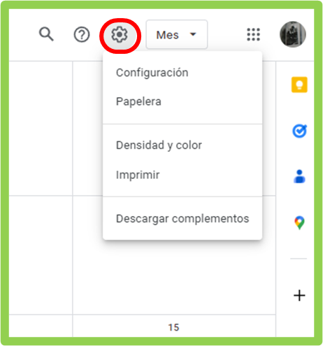 Configuración de Google Calendar